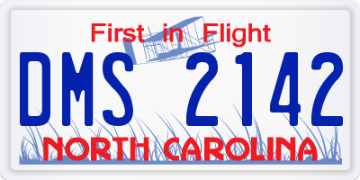 NC license plate DMS2142