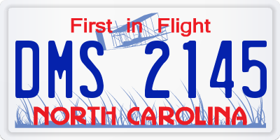 NC license plate DMS2145