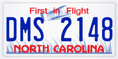NC license plate DMS2148