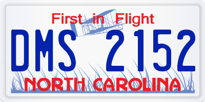 NC license plate DMS2152