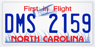 NC license plate DMS2159