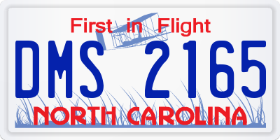 NC license plate DMS2165