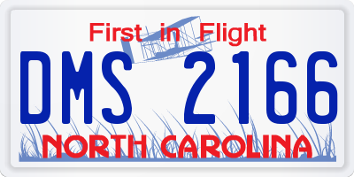 NC license plate DMS2166