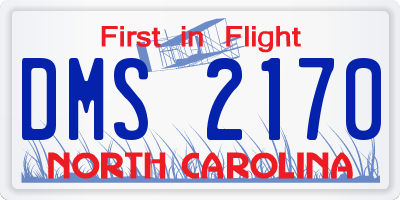 NC license plate DMS2170