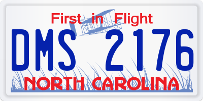 NC license plate DMS2176