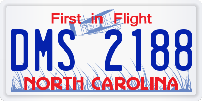 NC license plate DMS2188