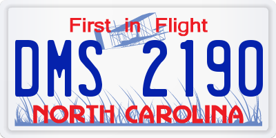 NC license plate DMS2190