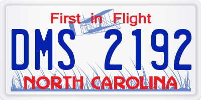 NC license plate DMS2192
