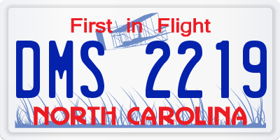 NC license plate DMS2219
