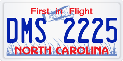 NC license plate DMS2225