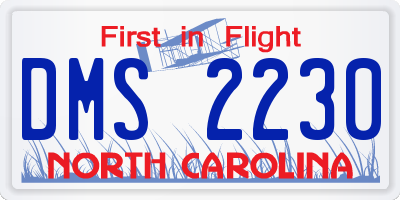 NC license plate DMS2230