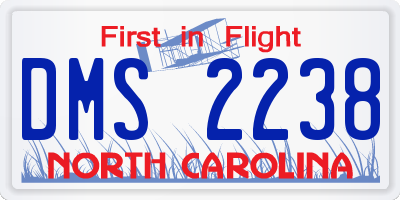 NC license plate DMS2238