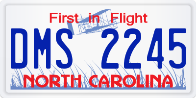 NC license plate DMS2245