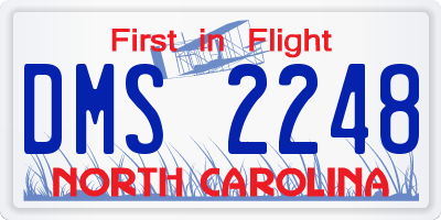 NC license plate DMS2248