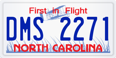 NC license plate DMS2271