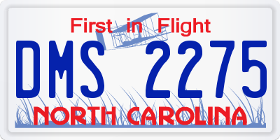 NC license plate DMS2275