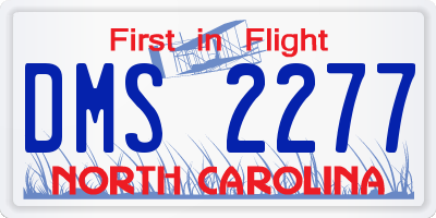 NC license plate DMS2277