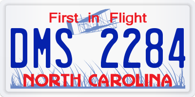 NC license plate DMS2284