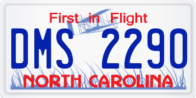 NC license plate DMS2290