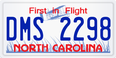 NC license plate DMS2298