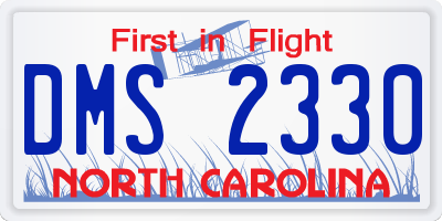 NC license plate DMS2330
