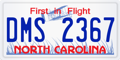 NC license plate DMS2367