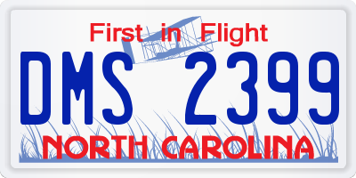 NC license plate DMS2399