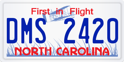 NC license plate DMS2420