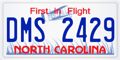 NC license plate DMS2429