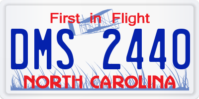 NC license plate DMS2440