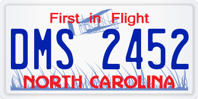 NC license plate DMS2452