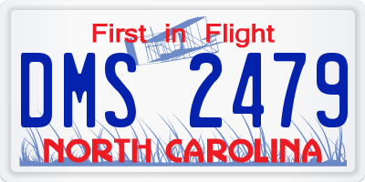 NC license plate DMS2479
