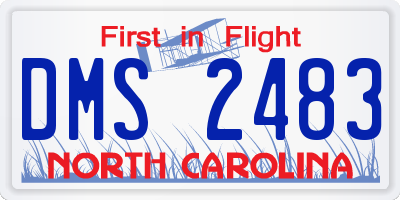 NC license plate DMS2483