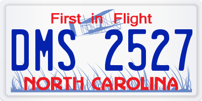 NC license plate DMS2527