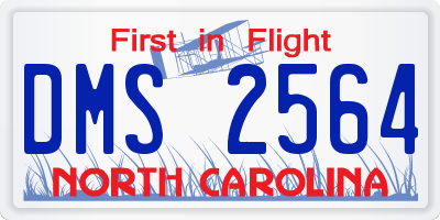 NC license plate DMS2564