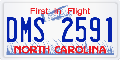 NC license plate DMS2591