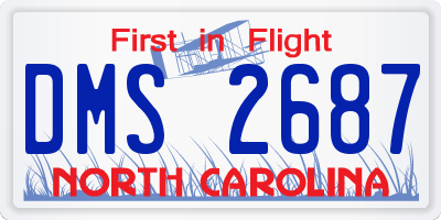 NC license plate DMS2687