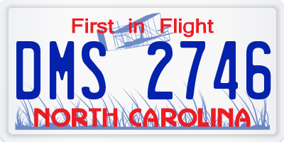 NC license plate DMS2746