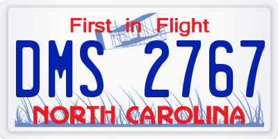 NC license plate DMS2767