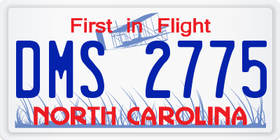 NC license plate DMS2775