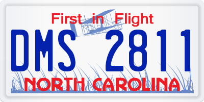 NC license plate DMS2811