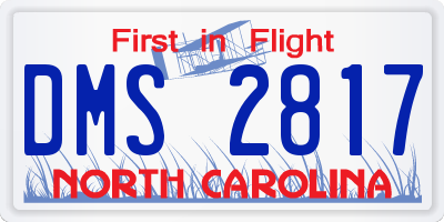 NC license plate DMS2817