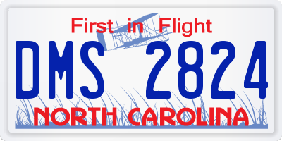 NC license plate DMS2824