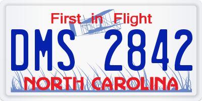 NC license plate DMS2842