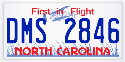 NC license plate DMS2846