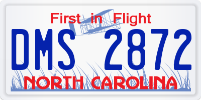 NC license plate DMS2872