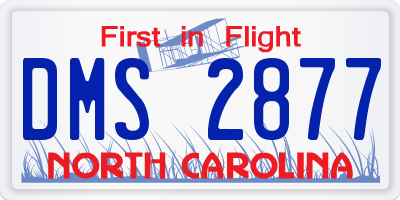 NC license plate DMS2877