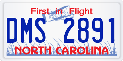 NC license plate DMS2891