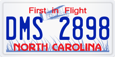 NC license plate DMS2898