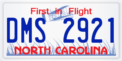 NC license plate DMS2921